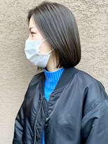 サク(Sac.) 【Sac. 恵比寿 高司 真】フラット大人ボブ×ダークブルーカラー