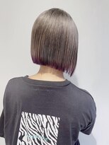 ブロッサム 上福岡店(Blossom) 切りっぱなしボブ/エンドカラーバイオレット[上福岡]