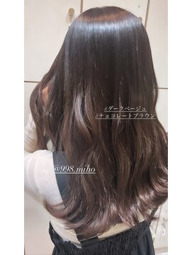 ヴァネッサ VANESSA ダークブラウンベージュロング韓国風ヘア×MIHO