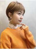 大人可愛い20代30代40代50代小顔ショートボブ丸みショートくびれ
