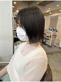 最高に今っぽい切りっぱなしボブ