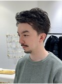 波巻きハイライトマッシュパーマウルフ