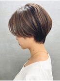 ショート韓国ボブハイライト髪質改善ブリーチ前髪20代30代