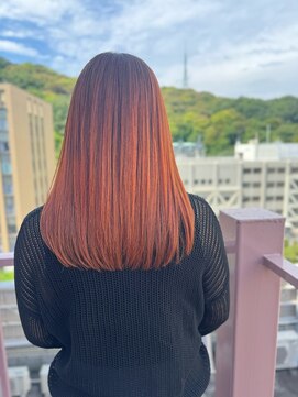 ビアージュ(Viage) ブリーチなしオレンジカラー＋髪質改善トリートメント