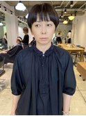 前髪ラウンド刈り上げショート