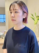 フェンヘアーアイス 中目黒(Fen.hair ici)&nbsp;大人可愛い大人美人くすみピンクカラーデザインカラー