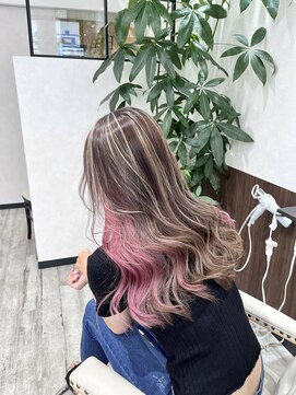 ベルヘアーデザイン 堺東(Belle hair Design) ハイライト/インナーカラー/コントラストハイライト/ブリーチ