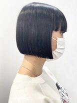 モリオフロムロンドン 松戸店(Morio from London)&nbsp;【モリオ松戸　石山】黒髪スクエアボブワイドバング切りっぱなし
