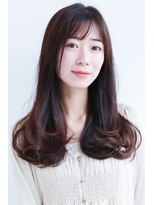 ストロー 小田原店(Straw) 大人女子×暗髪ワンレン毛先カール