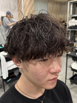 ビカムメンズヘアー 栄店(become men's hair) 緩め波巻きスパイラルパーマ名古屋メンズカット刈り上げマッシュ