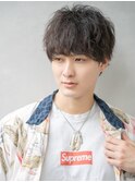 メンズ/マッシュ/シャドウパーマ/新宿駅