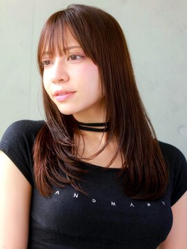 ガリカ 渋谷(Gallica) 大人っぽく顔まわりレイヤー×レイヤーカット×ショコラブラウン