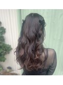 ハーフツイン/お呼ばれヘア/ヘアアレンジ