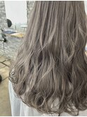 ブリーチカラーでシアーグレージュ