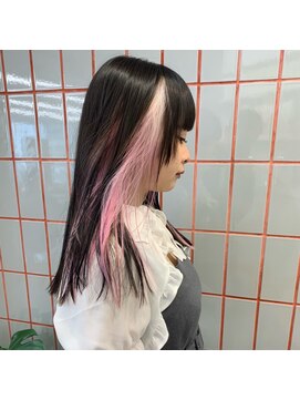 ペレ 原宿(PELE) ダブルカラー/ケアブリーチ/羽エクステ/原宿