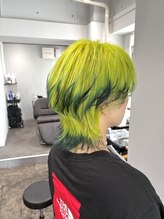 【ライムグリーン×デザインカラー×ウルフ】