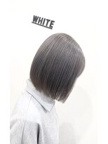 アンダーバーホワイト 阪神西宮店(_WHITE)&nbsp;イルミナブリーチカラー　ハイトーンシルバー　デザインカラー