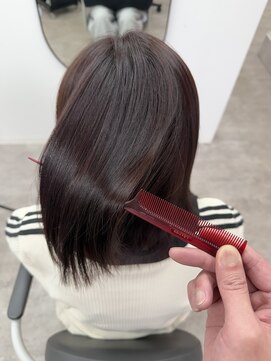 グラム(gram) ワインレッド 髪質改善カラー