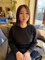 トップヘアー アヴェニュー 刈谷(TOPHAIR Avenue)&nbsp;鎖骨ラインの切りっぱなしボブ