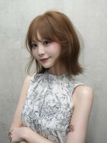 ラベル 渋谷(LAVEL)&nbsp;大人可愛いレイヤーボブ/ブリーチなしベージュ