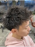 ツイストツーブロアップバング