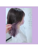 インナーカラー×ラベンダー