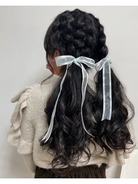 ヘアセット専門店 ナゴミ 池袋店(nagomi) 編み込み/ツインテール/リボン/