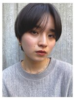 エムスラッシュ 表参道(M.SLASH)&nbsp;表参道/大人かっこいい/アッシュブラック/前髪なしショートj