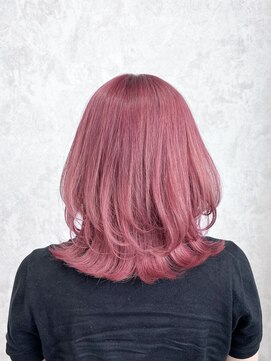 デミヘアー(Demi hair) 2回ブリーチ×モーブピンク