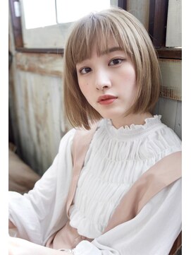 グランアージュ 船橋南口店(grandage) ぷつっとストレートボブ/ミニボブ/ミルクティーベージュ[船橋]