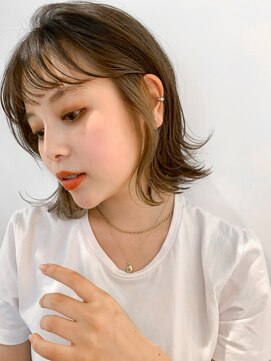 レクタ(RECTA) 斜めバングレージュカラーデザインカラーシルキーベージュ4