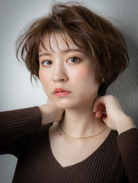 カバーヘア ブリス 志木南口駅前店(COVER HAIR bliss) ミルクティーアッシュショートマッシュパーマx志木20代30代40代