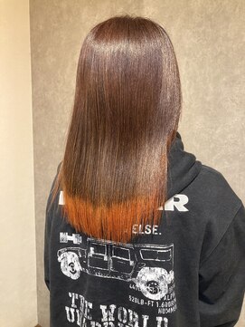 リアン(Lien) オレンジ×裾カラー