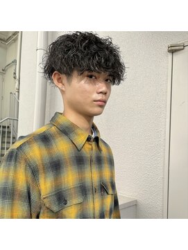 エストアール フクオカ 福岡博多店(est-r. Fukuoka) 王道マッシュ×波巻きパーマ