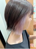 インナーカラー×ボブ