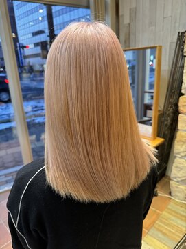 ラグーン(LAGOON) おしゃれ見え/ブリーチ/ハイトーンカラー/ピンクベージュ