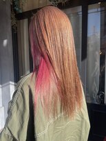 ナンバー ジルバ 立川(N° jillva)&nbsp;丸型卵形インナーカラーエアリーロング美髪ピンクブラウン立川