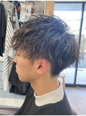MEN'S/マッシュパーマ/ウルフ/アッシュブラック/カルマパーマ2