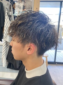 スウェル 船橋店(Swell) MEN'S/マッシュパーマ/ウルフ/アッシュブラック/カルマパーマ2