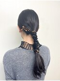 金箔タイトヘアアレンジ