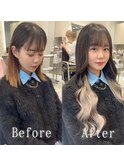 ダークショコラ×ホワイトミルクティー#シールエクステ#小倉