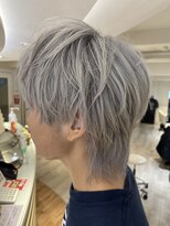 ヴァネッサ VANESSA&nbsp;メンズブリーチダブルカラーシルバーグレージュ眉毛パーマ