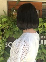 スクエアウーノ 博多(SQUARE＊UNO HAKATA)&nbsp;丸みボブ　グレージュ　20代30代40代　艶カラー　髪質改善