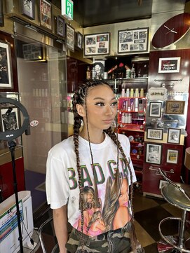 グリッツ (GLITZ) 極太コーンロウ2本　前髪ブレイズ