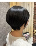 毛流れショートボブ