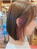 ミニボブ ピンクイヤリングカラー
