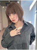 ☆ヌーディカラー/小顔ヘア/大人ボブ/前下がりレイヤーボブ