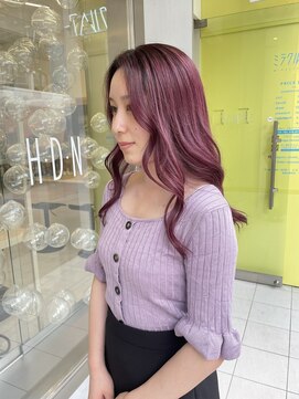 エイトヘアー(8 HAIR) ローズピンク×ロング