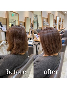 ミラバイケンジ 藤沢(Mira by KENJE) 白髪ぼかしハイライトカラー30代40代50代ブルーグレージュ