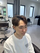 カルロイースタイル(CARLO e-style)&nbsp;ニュアンスパーマツーブロック刈り上げセンターパート